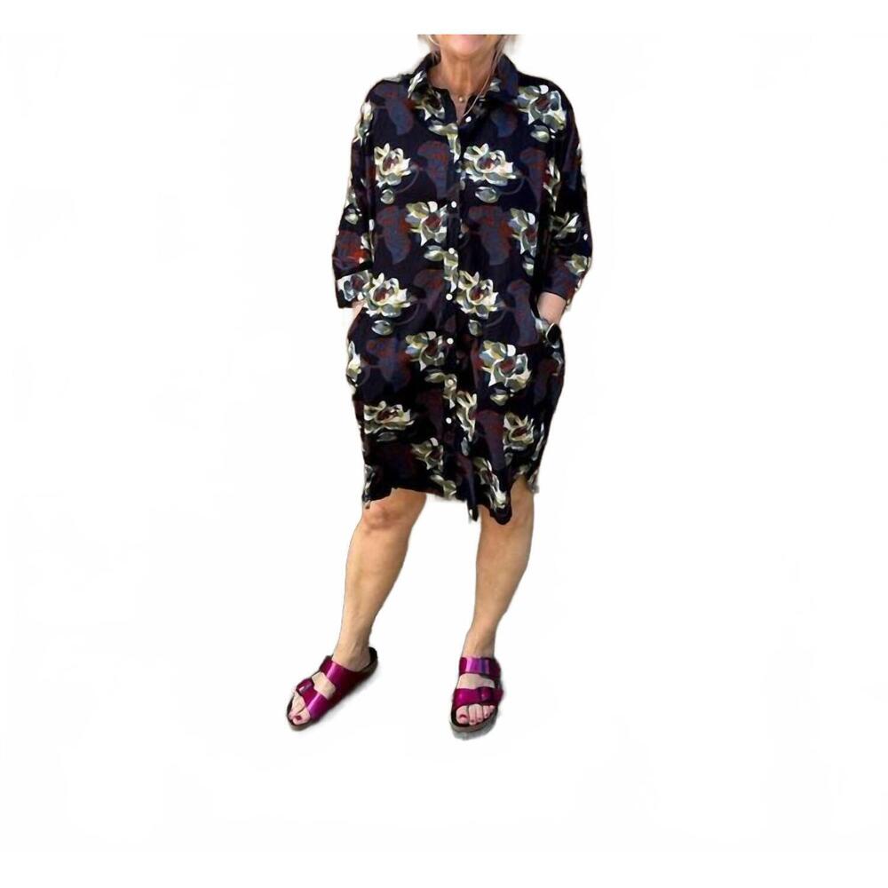 NEW DRESS ADDICT jiji plain crinkle dress in black